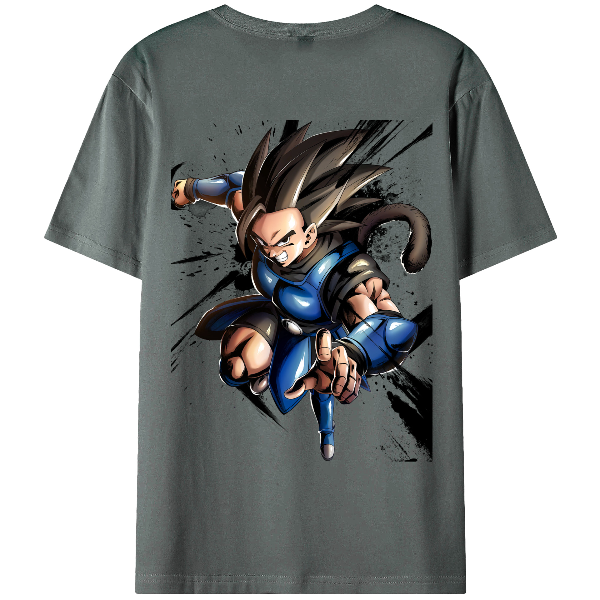 （画像用） ドラゴンボール ベジータ四世（Bejīta Yonsei）DRAGON BALL Vegeta IV 綿100％ メンズ半袖Tシャツ（バックプリント） 通気性